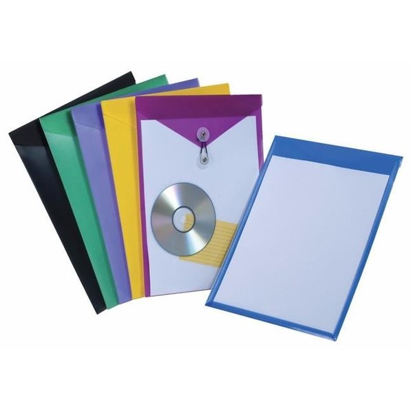 Pendaflex Pendaflex 078601 Viewfront Polypropylene Top Loading Envelope; Assorted Color; Pack - 24 78601